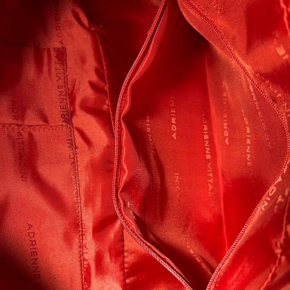 Adrienne Vittadini Brown Croc Embossed Double Tassle Bag 10” x 17” x 2.5” NWT - Picture 8 of 14